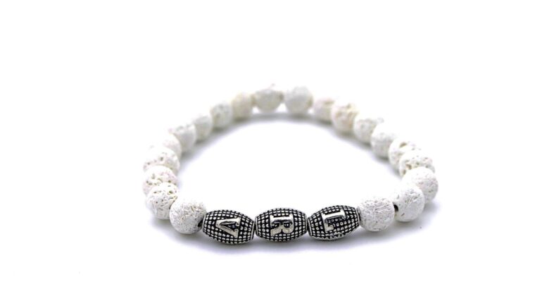 Gorgeous White Lava Stone Bracelet
