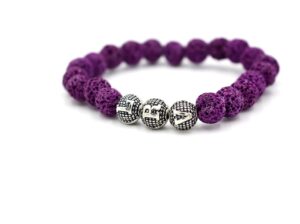 Purple Lava stone bracelet by LRV Gem111