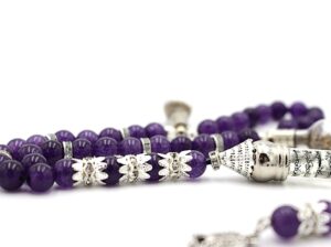 Unique Amethyst Gemstone Prayer Beads Tesbih by Luxury R Visible LRV BS240K