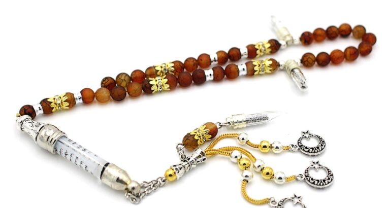 Custom One of a Kind Meditation Agate Gemstone Prayer Beads Only by LRV
