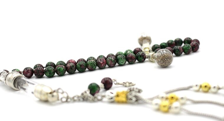 Ruby Zoisite Gemstone Prayer Beads Jewellery Tesbih