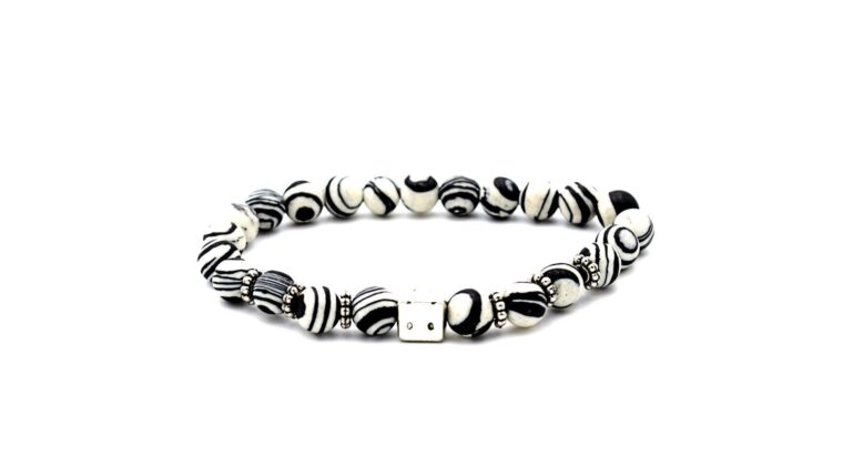 Zebra Jasper Gemstone Bracelet by LRV