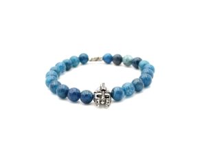 Luxury Blue Agate Gemstone Bracelet by Luxury R Visible