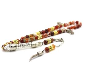 Luxury One of a Kind Meditation Agate Gemstone Prayer Beads Only by Luxury R Visible LRV BS230K