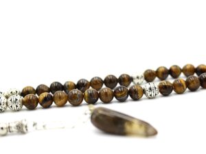 Master Healing Tiger Eye Gemstone, Meditation & Prayer Beads UK887K