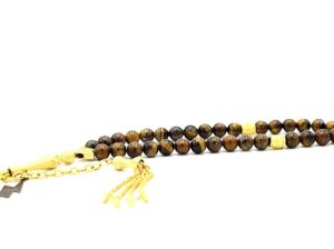 Master Craft Healing Tiger Eye Gemstone, Meditation & Prayer Beads UK877K
